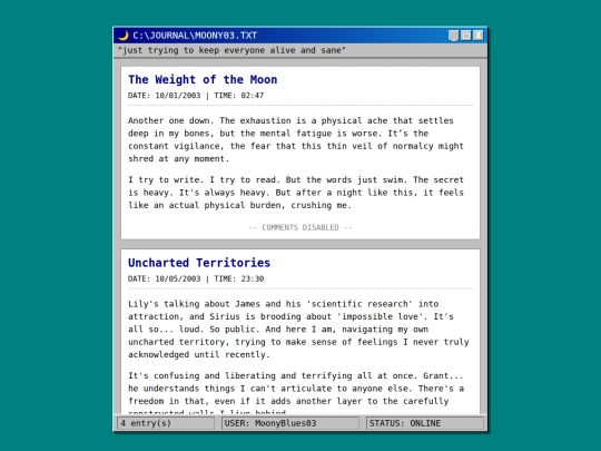 expanded/remus_livejournal screenshot