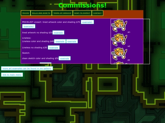 commissions screenshot