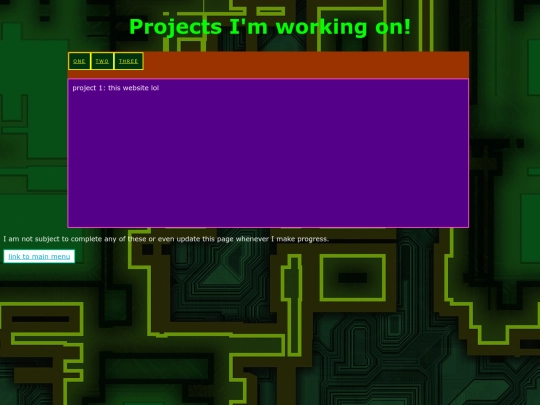 projects screenshot