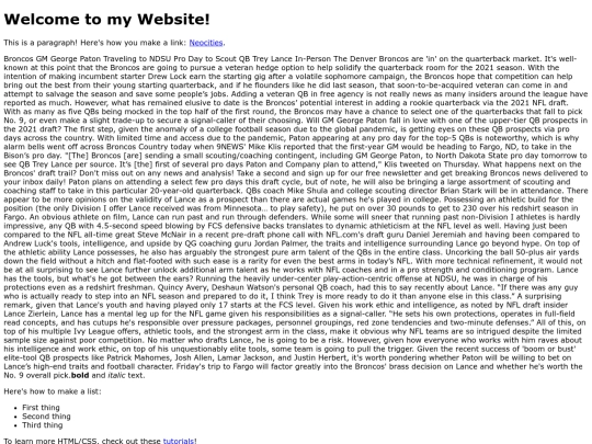 index screenshot