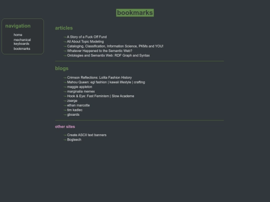 bookmarks screenshot