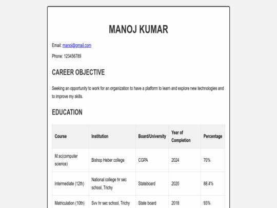 index screenshot
