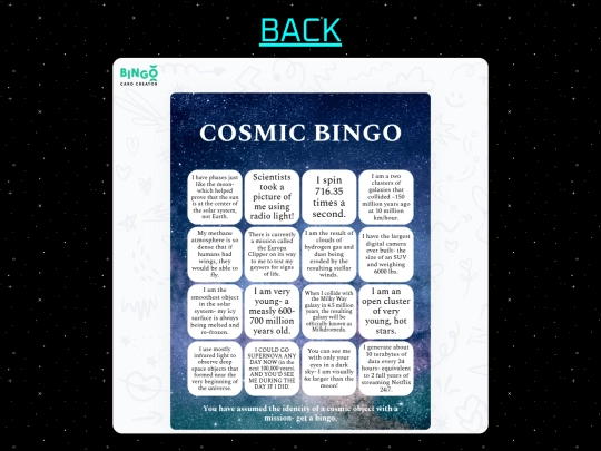 cosmic_bingo screenshot