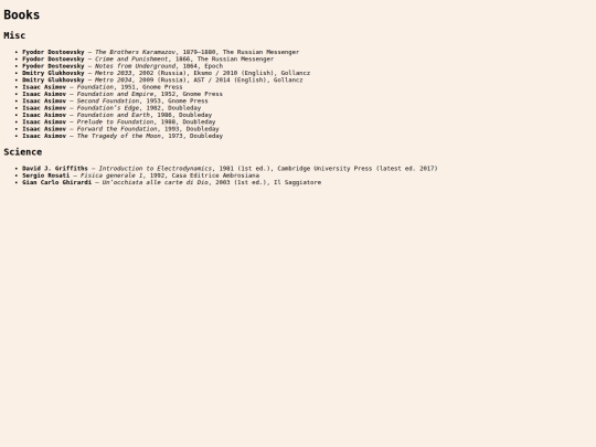books screenshot