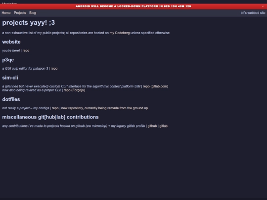 projects screenshot