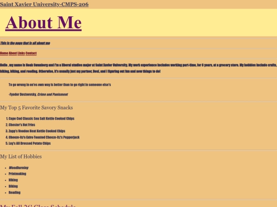 pages/aboutme screenshot