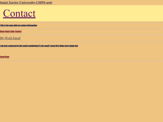 pages/contact screenshot