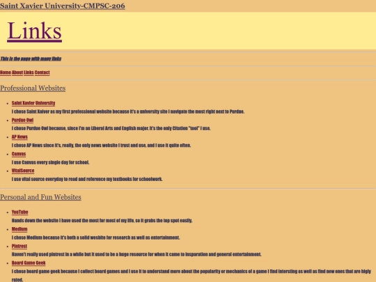 pages/links screenshot