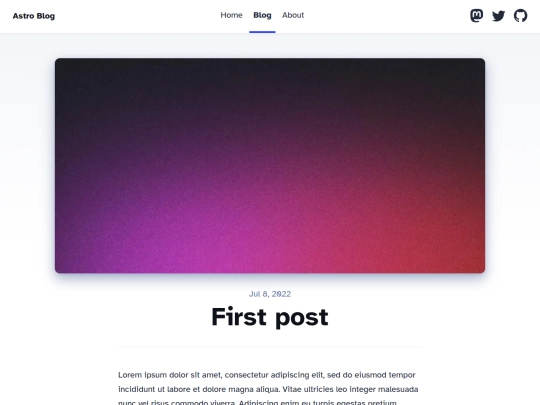 blog/first-post screenshot