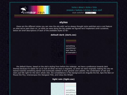 styles screenshot