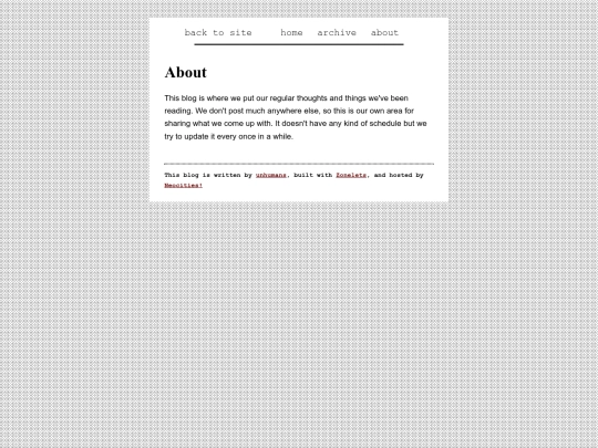 blog/about screenshot