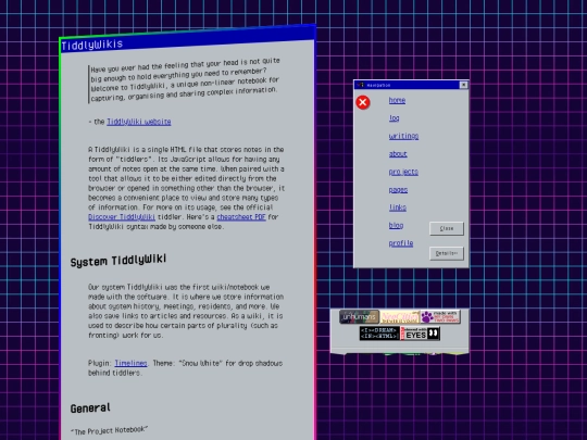 projects/tiddlywikis screenshot