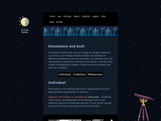 writings screenshot