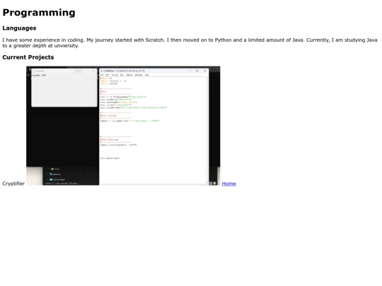 programming screenshot
