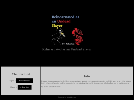 UndeadSlayerHomepage screenshot