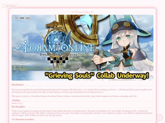 REVIEWS/ToramOnline screenshot