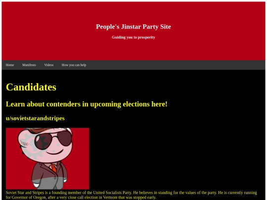 Candidates screenshot