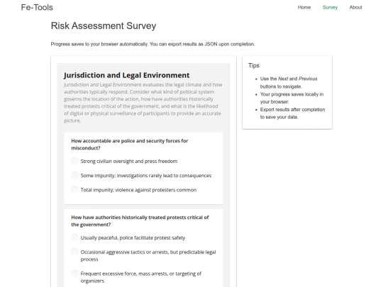 survey screenshot