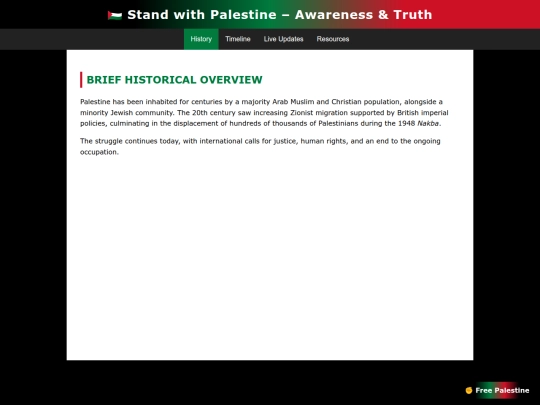 freepalestine screenshot