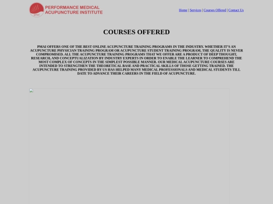 courses-offered screenshot