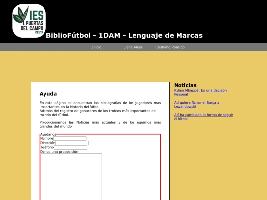 ayuda screenshot