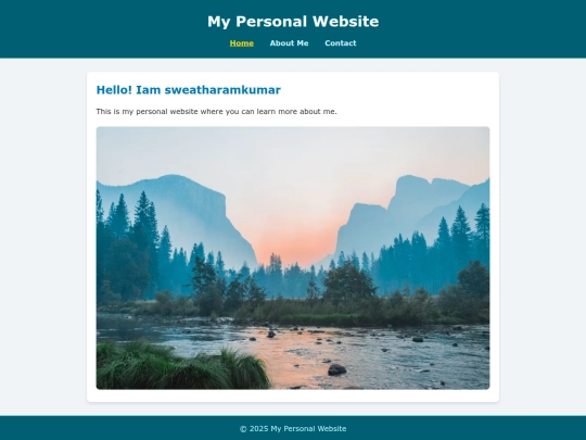 personal website screenshot