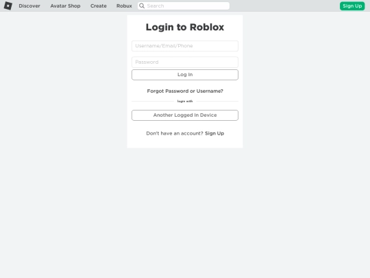 login screenshot