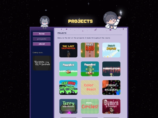 projects screenshot