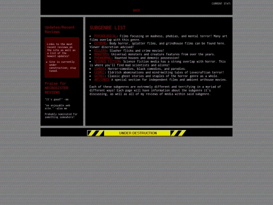 subgenreslist screenshot