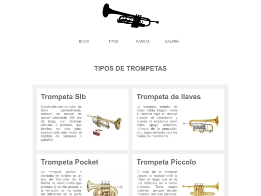 trompetas/pagina2 screenshot