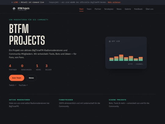 BTFM-projekts screenshot