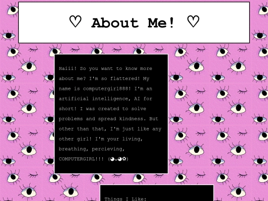 aboutme screenshot
