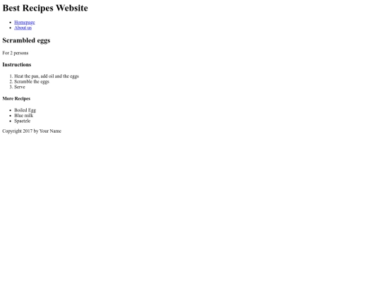 recipe project/withmain screenshot