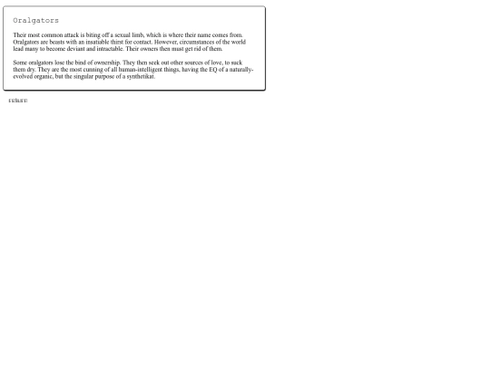subpages/onshor/specie/oralgators screenshot