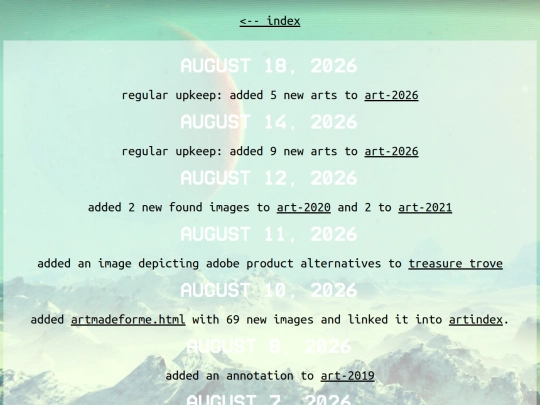 changelog screenshot