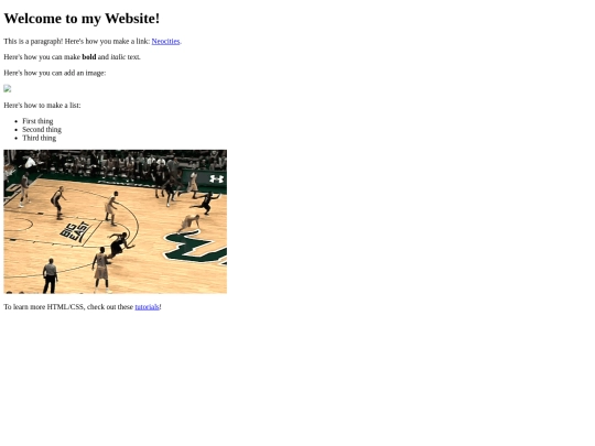 myfirstpage screenshot