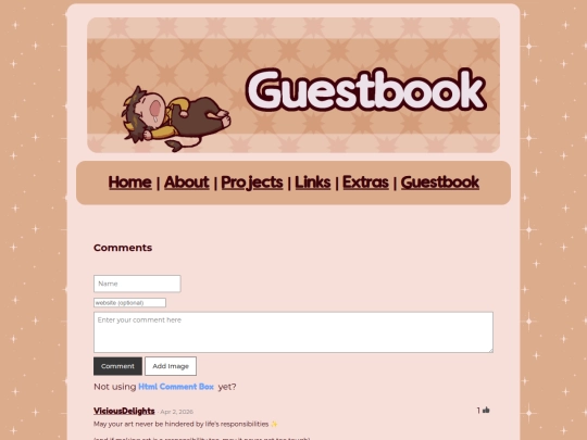 guestbook screenshot