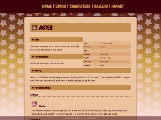 profiles/aster screenshot