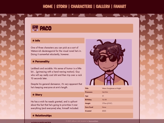 profiles/paco screenshot