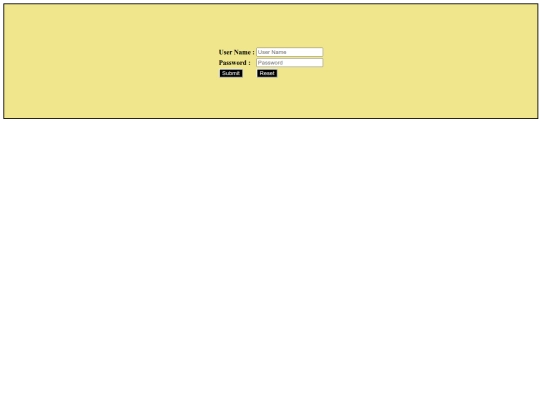 login screenshot