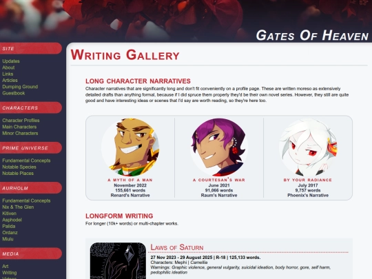 Writing screenshot
