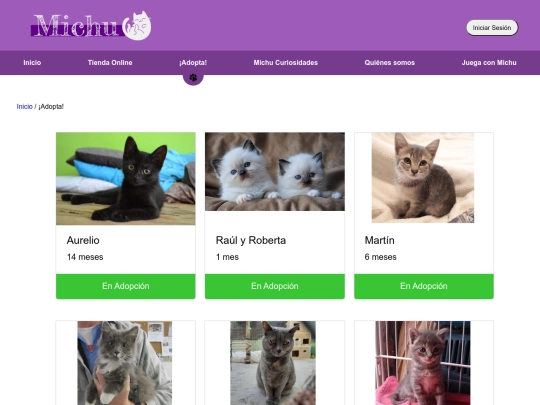 ProyectoMichu/MichuAdopta screenshot