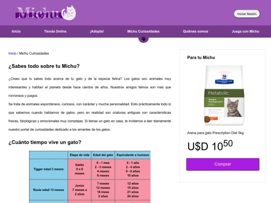 ProyectoMichu/MichuCuriosidades screenshot