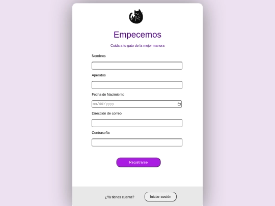 ProyectoMichu/Registrate screenshot