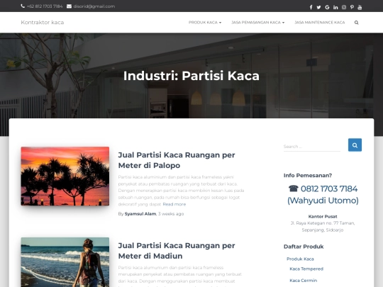 industri/partisi-kaca screenshot