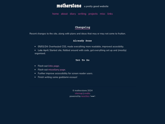 changelog screenshot