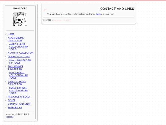 contactandlinks screenshot