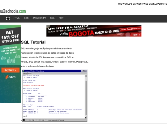 TALLERES/Mi Segunda Pagina/sql screenshot
