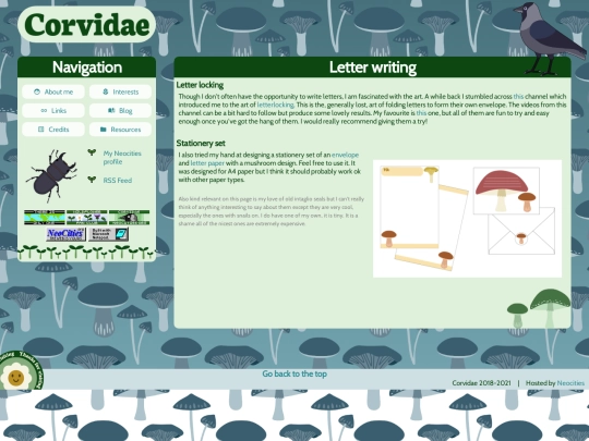 letterwriting screenshot
