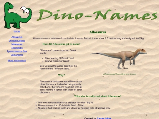 allosaurus screenshot
